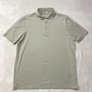 Gran Sasso Polo Shirt Mens 52 Beige Cotton Short Sleeve Made in Italy